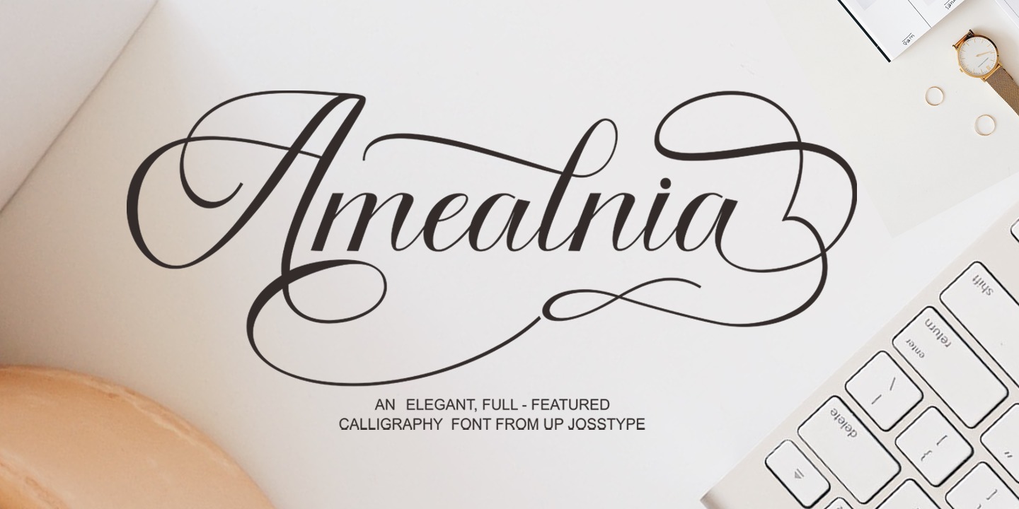 Example font Amealnia #1